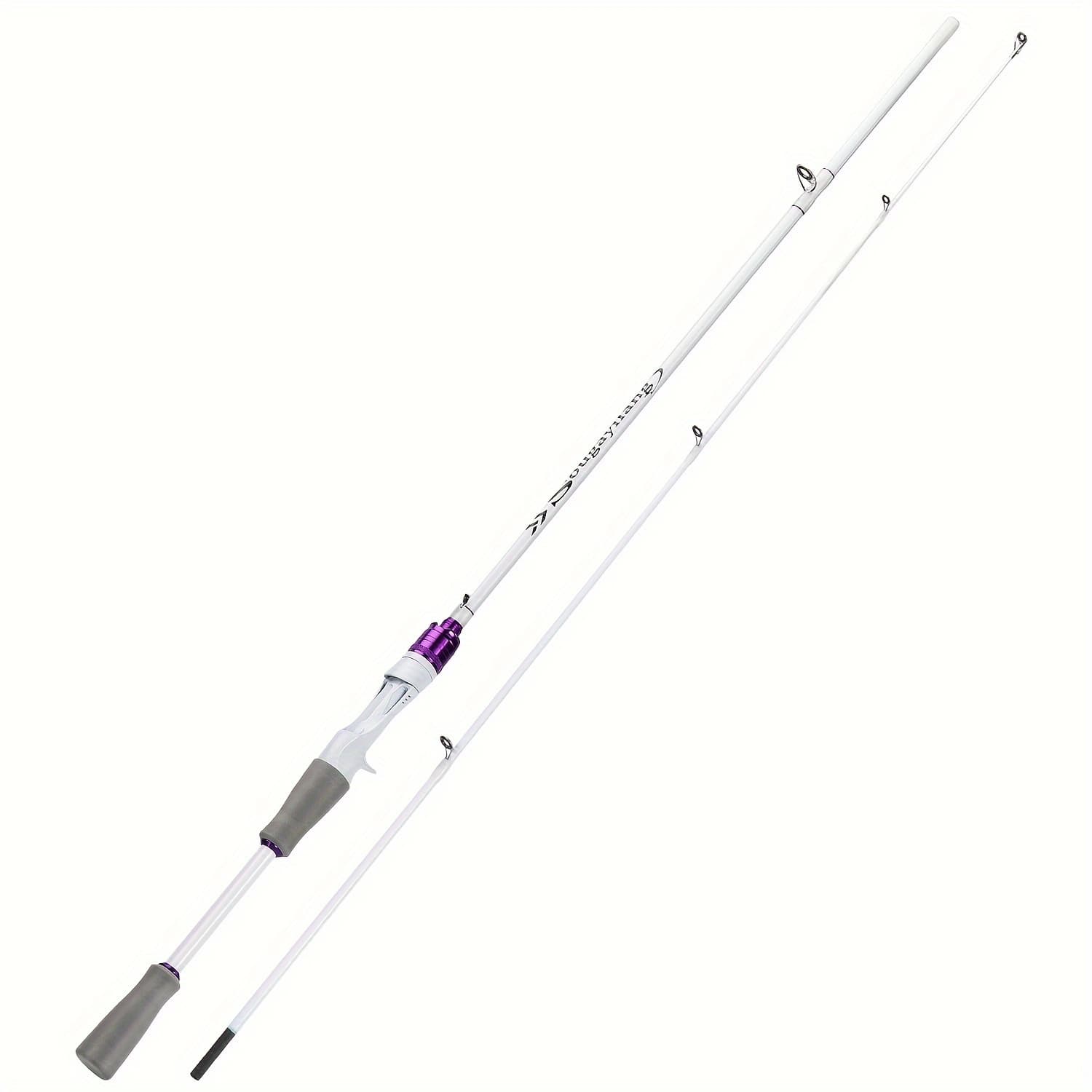TEMU Sougayilang Baitcasting Spinning Fishing Rod 2 Sections Carbon Fiber Eva And Cork Wood Handle Fishing Rod Pesca