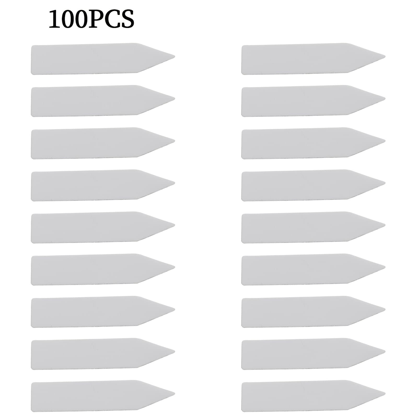 TEMU 100pcs Garden Plant Labels, Potted Plant Stakes Tags 5 X 1cm White, Plastic Material Reusable Durable Waterproof Not Easy To Break