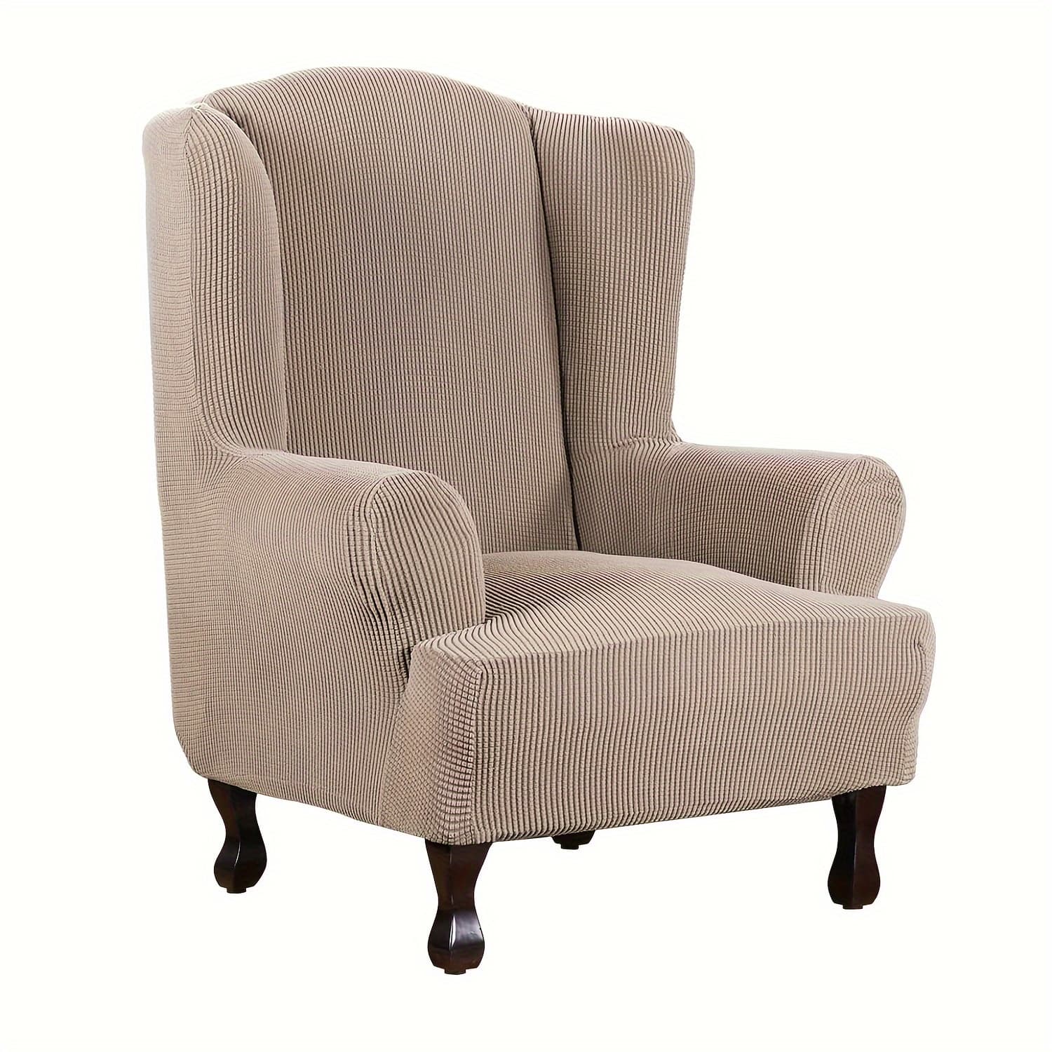 TEMU Wingback Chair Cover 1pc Sofa Cover Suitable For Living Room Non-slip Furniture Protector