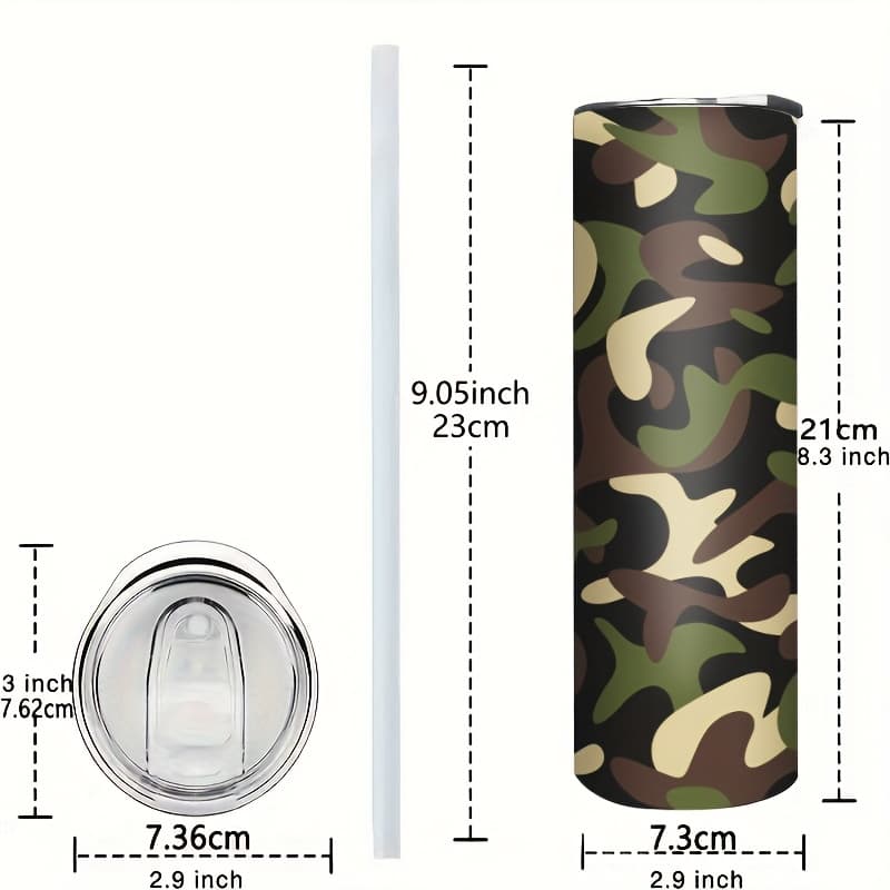 TEMU 1pc 20oz 2d Graphic Printed Insulated Mug, Gift For , Portable Stainless Steel Mug With Lid, Insulated Mug, Sports Mug, Coffee Mug, Suitable For Home, Outdoor, 's Day, Valentine's Day