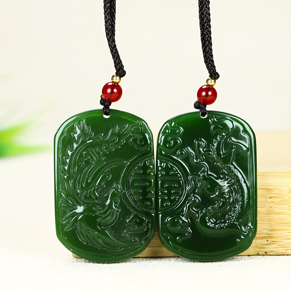 TEMU New Pendant 1/2pcs Natural + Phoenix Brand Pendant, Elegant Couple Pendant, Perfect Necklace Jewelry