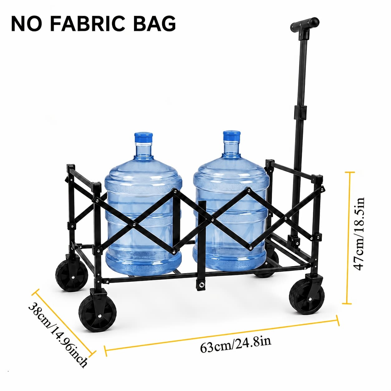 TEMU Wheel Foldable Cart, -bearing Capacity, Large Capacity, Suitable For Camping Picnics, Garden Labor, Stall Shopping, Reinforced Frame, Portable, A Must-have For Multi-scene Home Outdoor Activities