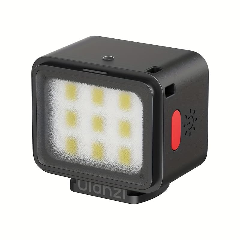 TEMU Ulanzi Dg01 22g Continuous Fill Light, 5600k Mini Camera Light With Magnetic Base & Diffuser, 4h Usb Powered, For Vlog Live Stream Video Recording Photography, Portable Studio Lighting