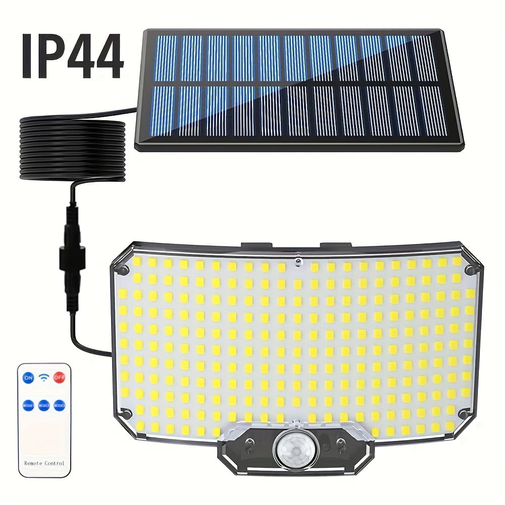 TEMU 234 Led Outdoor Motion Sensor Light With Remote Control, Wall-mountable Ip44 Garden Light Suitable For Patio, Porch, Backyard, Camping - Solar Outdoor With Motion Detector & Infrared Sensor