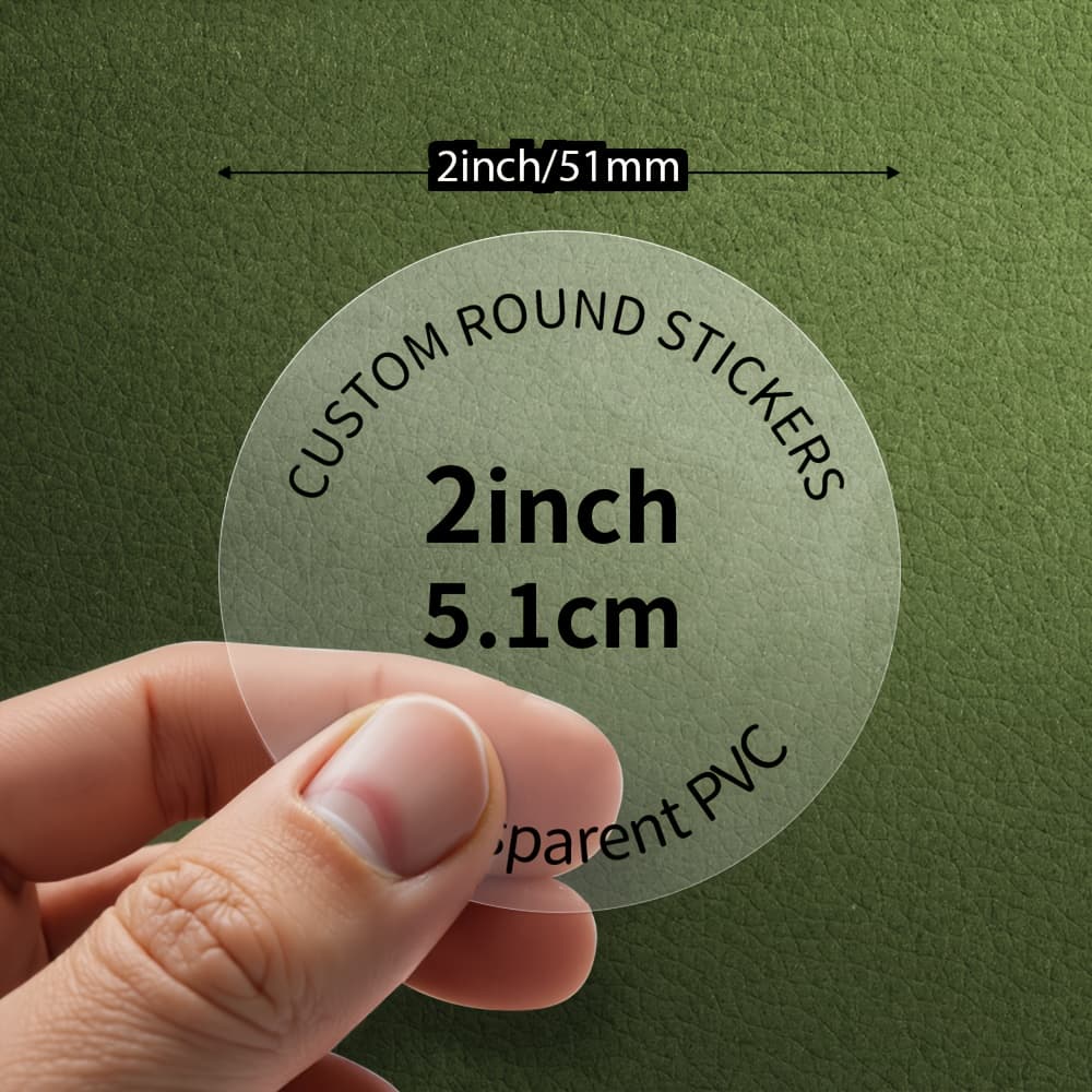TEMU 500pcs (1-4" Diameter) Custom Round Transparent Vinyl Decal Stickers - Weather-resistant, Durable Labels For Products, Cups, Bottles, Party Decor, Diy Crafts, Customizable Sizes & Designs