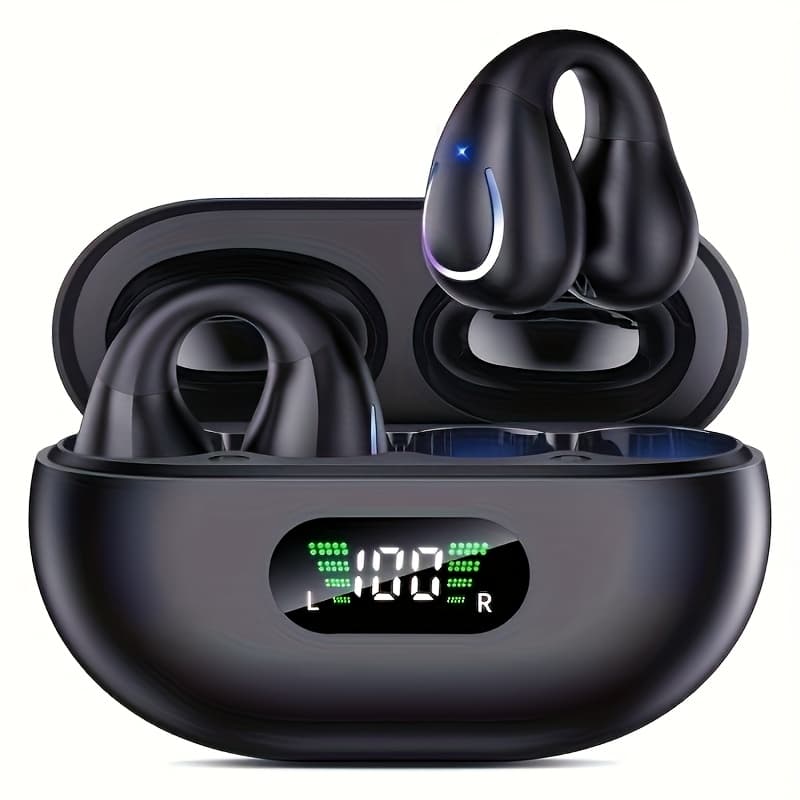 TEMU Open Wireless Earphones (wireless 5.4 Tws), Experience 360° Ambient Awareness & , Secure Open-ear Fit For Sports/fitness, Advanced Enc Delivers Calls, Control