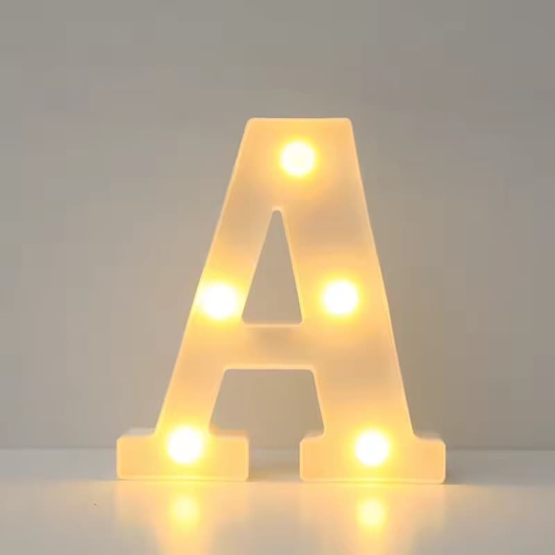 TEMU Led Letter Light, 7 Inch, Luminous Letter Numbers Night Light, Suitable For Home, Bar, Wedding, And Birthday Party Decorations