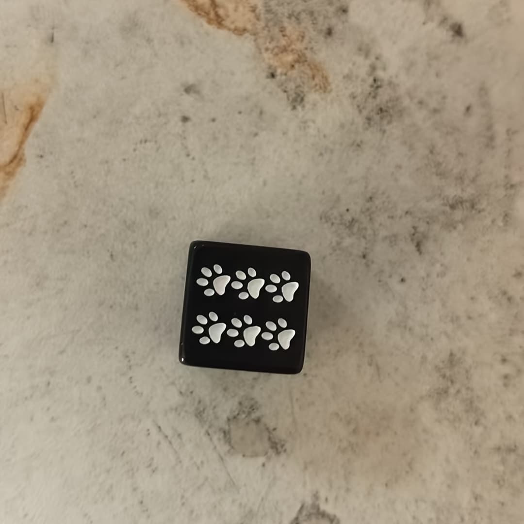 TEMU 1pc Resin Pattern Dice - Suitable For Playing Board Games And Providing Party For Christmas, Thanksgiving, And Birthdays