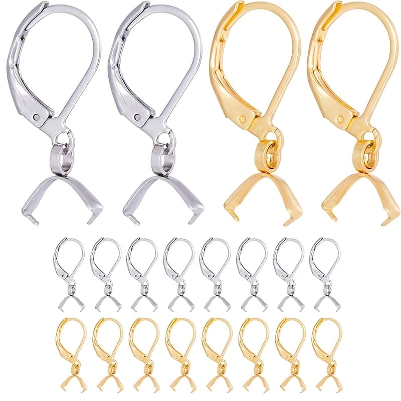 TEMU Earring Leverbacks Leverback Ear Hooks 304 Stainless Steel Leverback Earring Findings Frecch Earring Hooks Earwire Leverbacks For Jewellery Making Accessories Diy Dangle Earrings