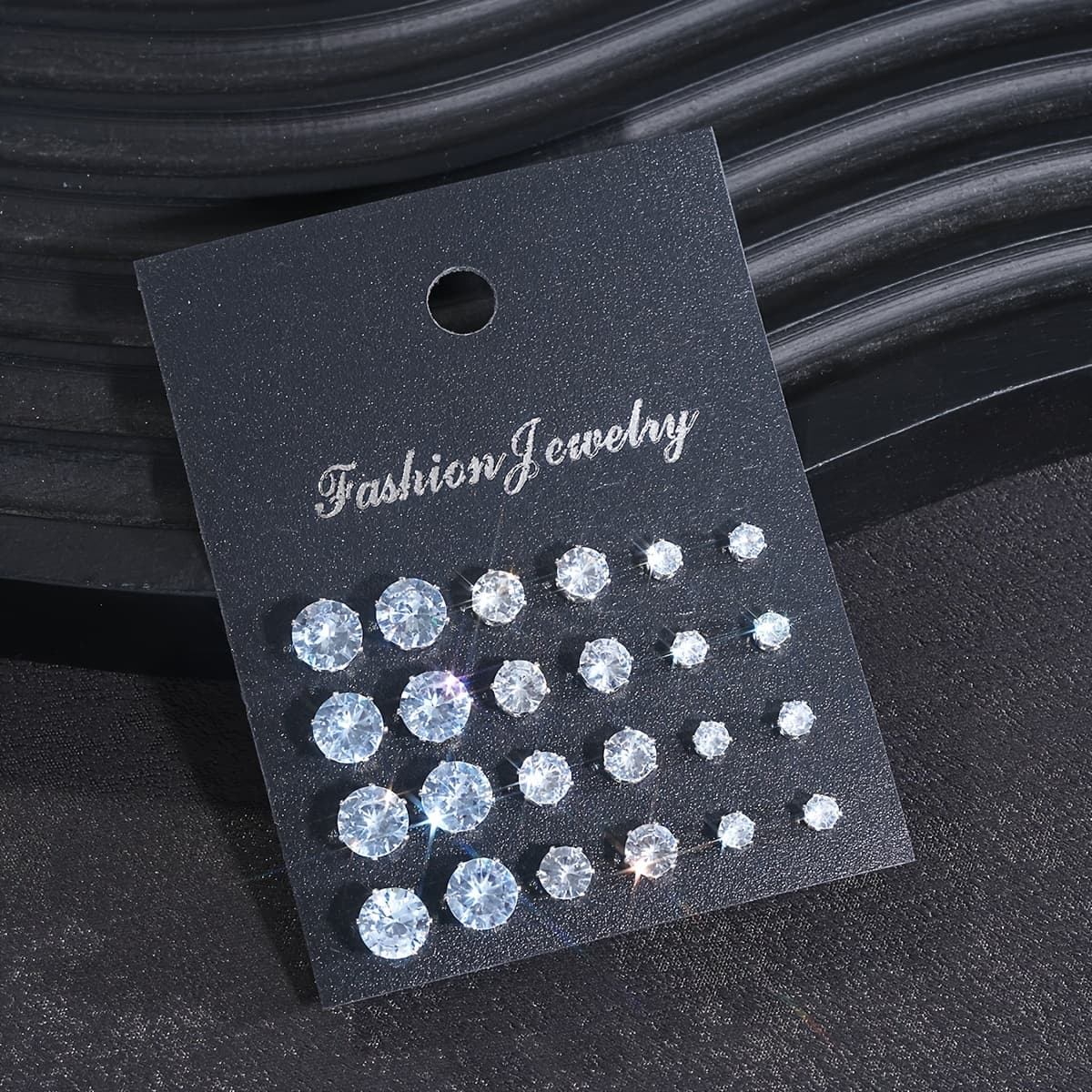 TEMU 24pcs Set Of Fashionable And Simple Sparkly Square And Round Stud Earrings, Unisex, Ideal For Vacation, Parties, Dates, Daily Wear, Halloween, Christmas, Valentine's Day, And Gifts