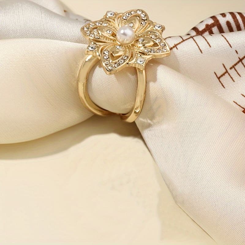 TEMU 1pc Hollow-out Vintage Light Luxury Floral Fashion Scarf Corner Fixing