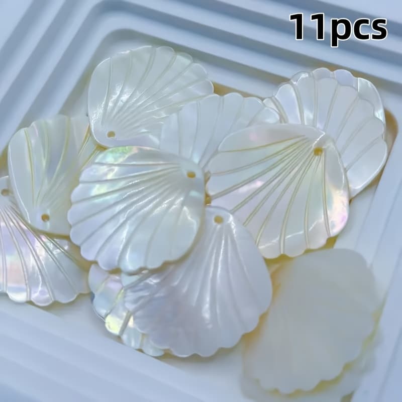TEMU 11pcs Pendant Fan-shaped Jewelry Charms Craft Supplies, Necklace, And Earring - Lightweight Durable Craft Materials, Jewelry Making, Components, Pendant Craft, Handmade Detail Charms