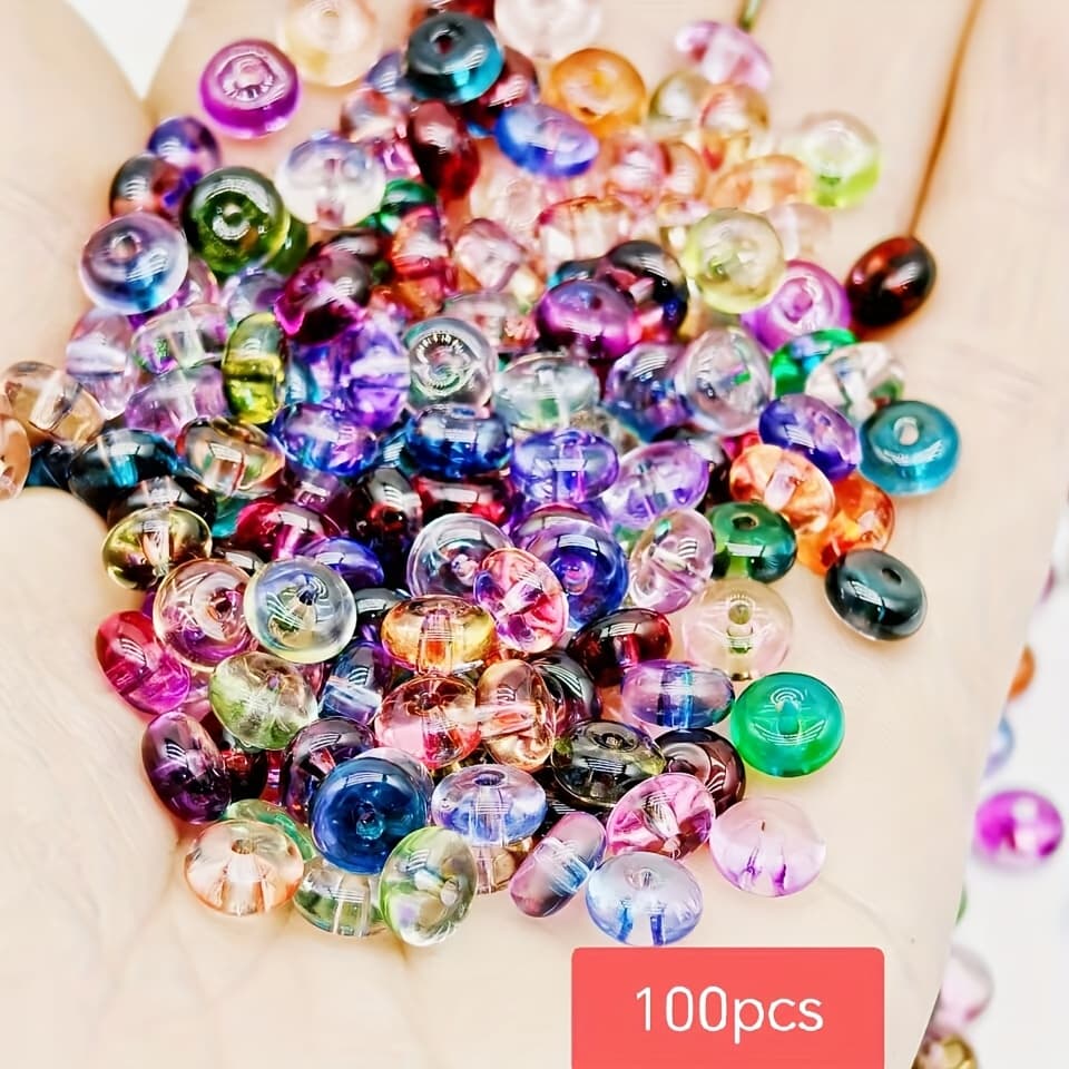 TEMU 3x6mm Multicolor Glass Seed Beads - High-quality Uniform Round Beads For Making, Bracelets, Necklaces & Craft Projects - Vibrant Assorted Colors, Glass Beads For Jewelry Making