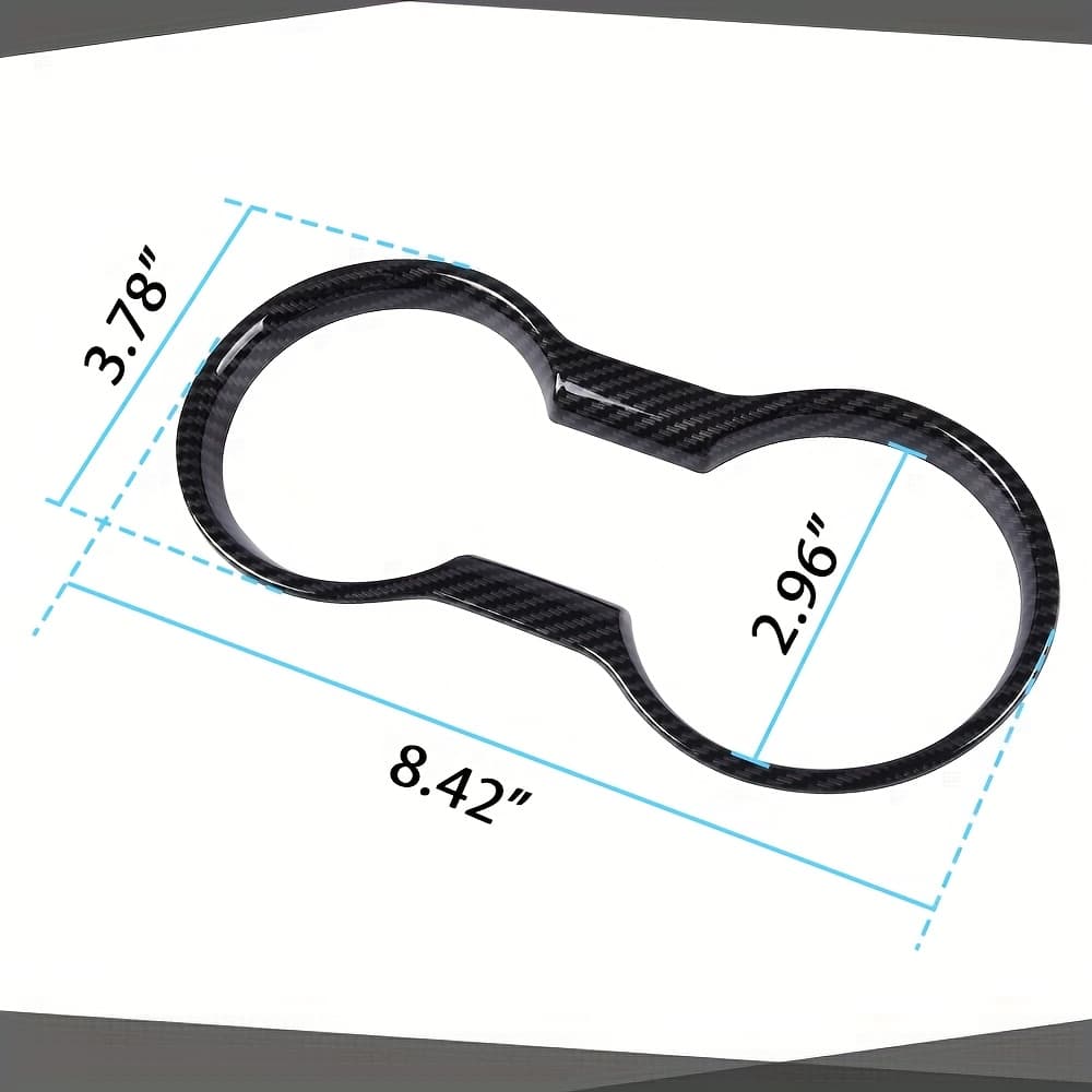 TEMU Cup Holder Cover Interior Trim Molding Black Abs For Mustang 2015-2021