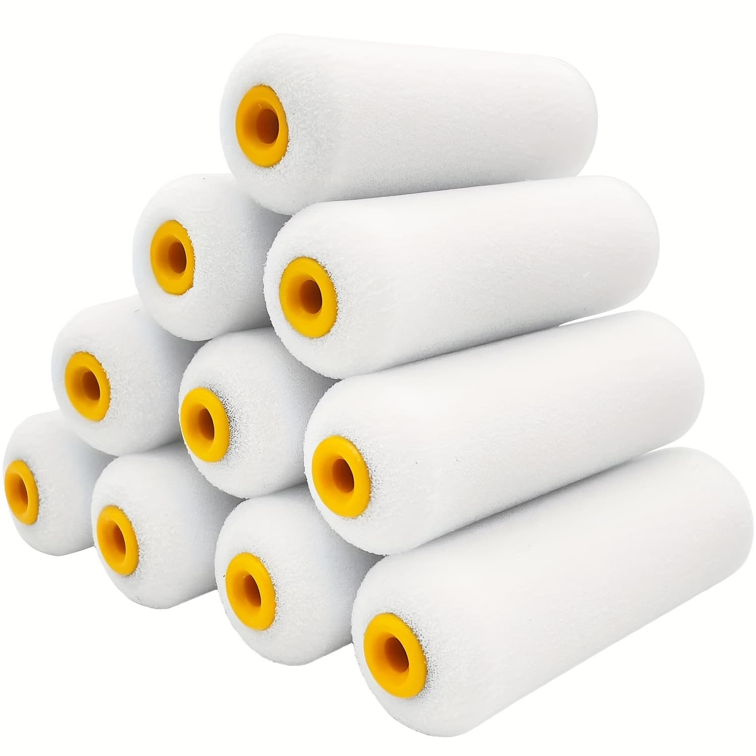 TEMU 10pcs High Density Foam Coating Roller, Mini 4 Inch Foam Coating Roller For House Painting And Wallpaper Application