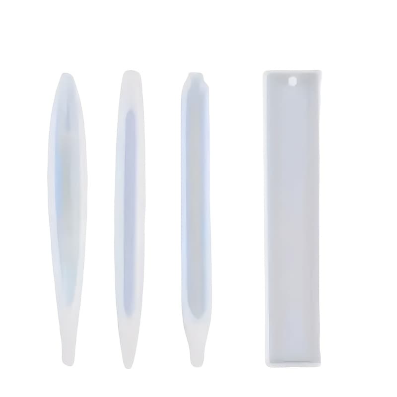 TEMU Set Of 4 Epoxy Resin Molds For Bookmarks, Perfect For Crafting, Assorted Shapes With Decorative Charms, A Unique Gift Option For And , Ideal For Resin Pouring