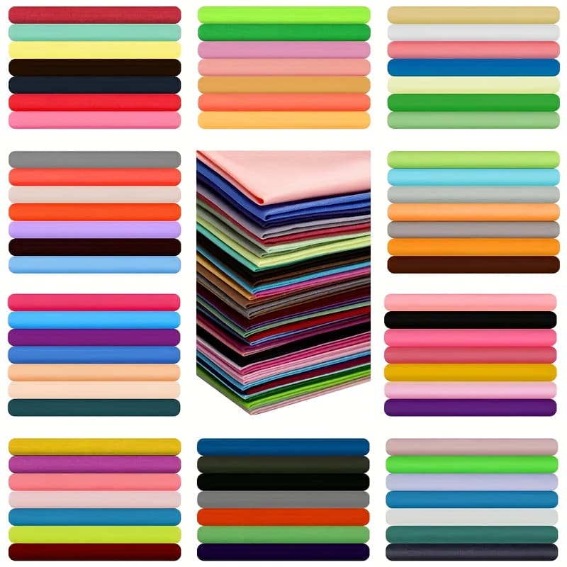 TEMU 120pcs 10 X 10 Inches Solid Cotton Quilting Squares Quilt Craft Multi Quilting Bundles Scraps Precut For Clothing