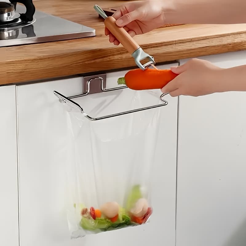 TEMU A Hook For Hanging Trash Bags On A Stainless Steel Kitchen Cabinet Door, Utility Hooks