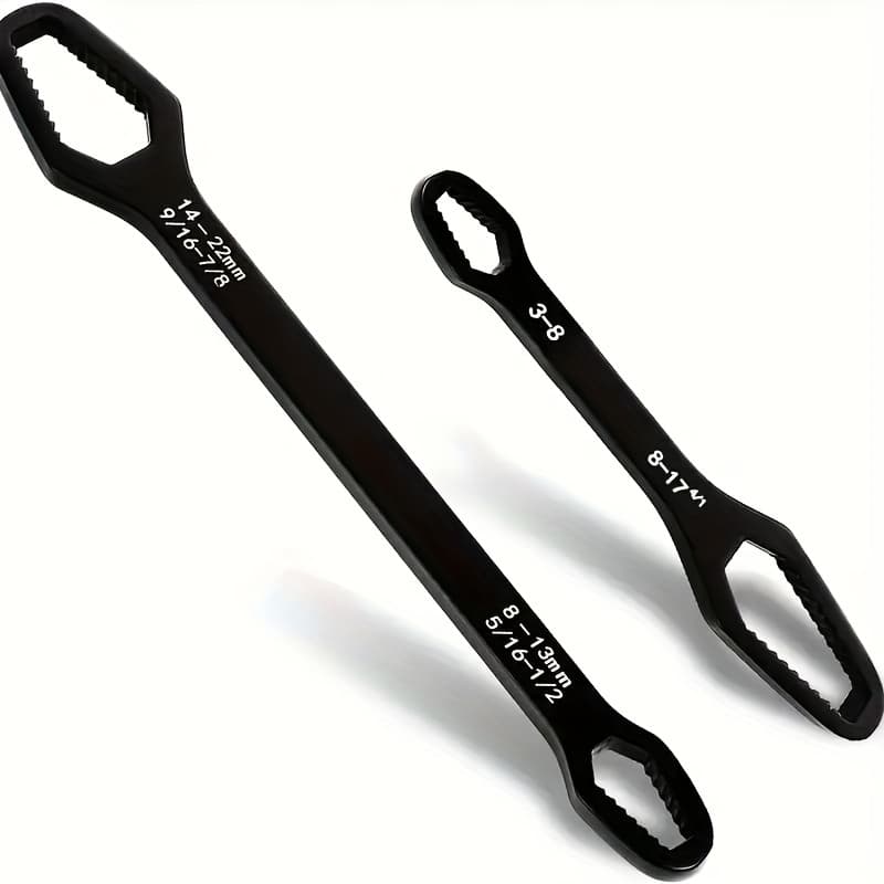 TEMU 2pcs 3-17mm, 8-22mm Universal Torx Wrench, Adjustable Wrench For Automobile Maintenance Wrench For Car Factory And Household Repair