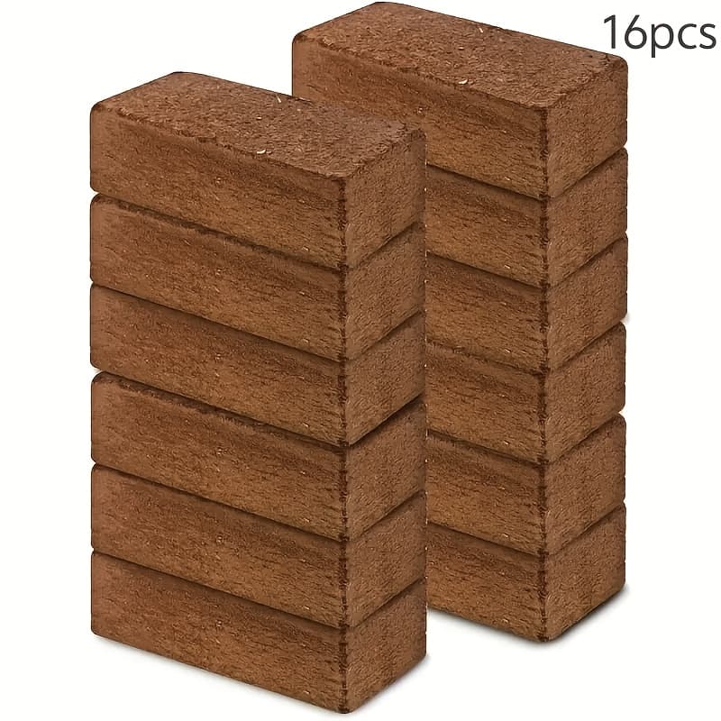 TEMU 16pcs/climbing Pet Coconut Soil Turtle Soil- Crab Special Feeding Box Brazilian Turtle Snail Overwintering Supplies Coconut
