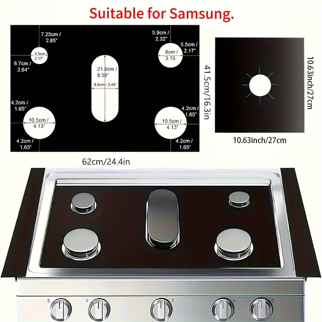 TEMU Sxtsxt 1/4pcs Gas Stove Protective Pad, Compatible With /lg Gas Stoves, Specifications () Or ( Sealing Strips And Gasket)