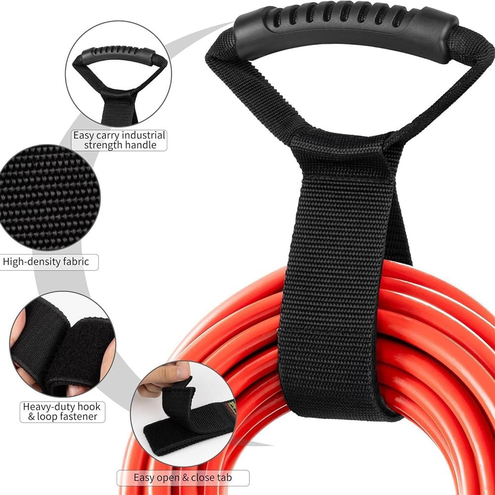 TEMU Straps, Heavy-duty Hook And Loop Cord Carrying Strap, Hanger, And Organizer With Handle For , Garden Hoses, Cords, Cables And More