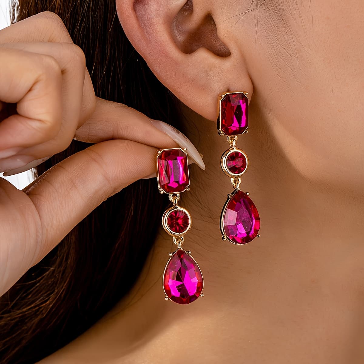 TEMU Elegant, Fashionable, And Exquisitely Earrings, Perfect For Weddings, Banquets, And Vacations