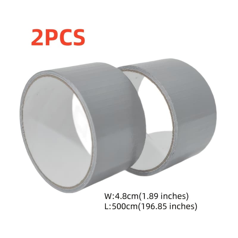 TEMU 2pcs Heavy-duty Silvery Duct Tape - Waterproof, Flexible & Strong For Indoor/outdoor Repairs, 5m/10m/20m Lengths