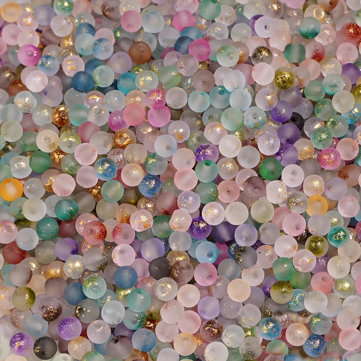 TEMU 220pcs Qywctz 6mm Frosted Gradient Round Beads Suitable For Making, Ombre Beads With Color , For Bracelets, Necklaces,, Spool-saving For Diy Craft (no Revision)