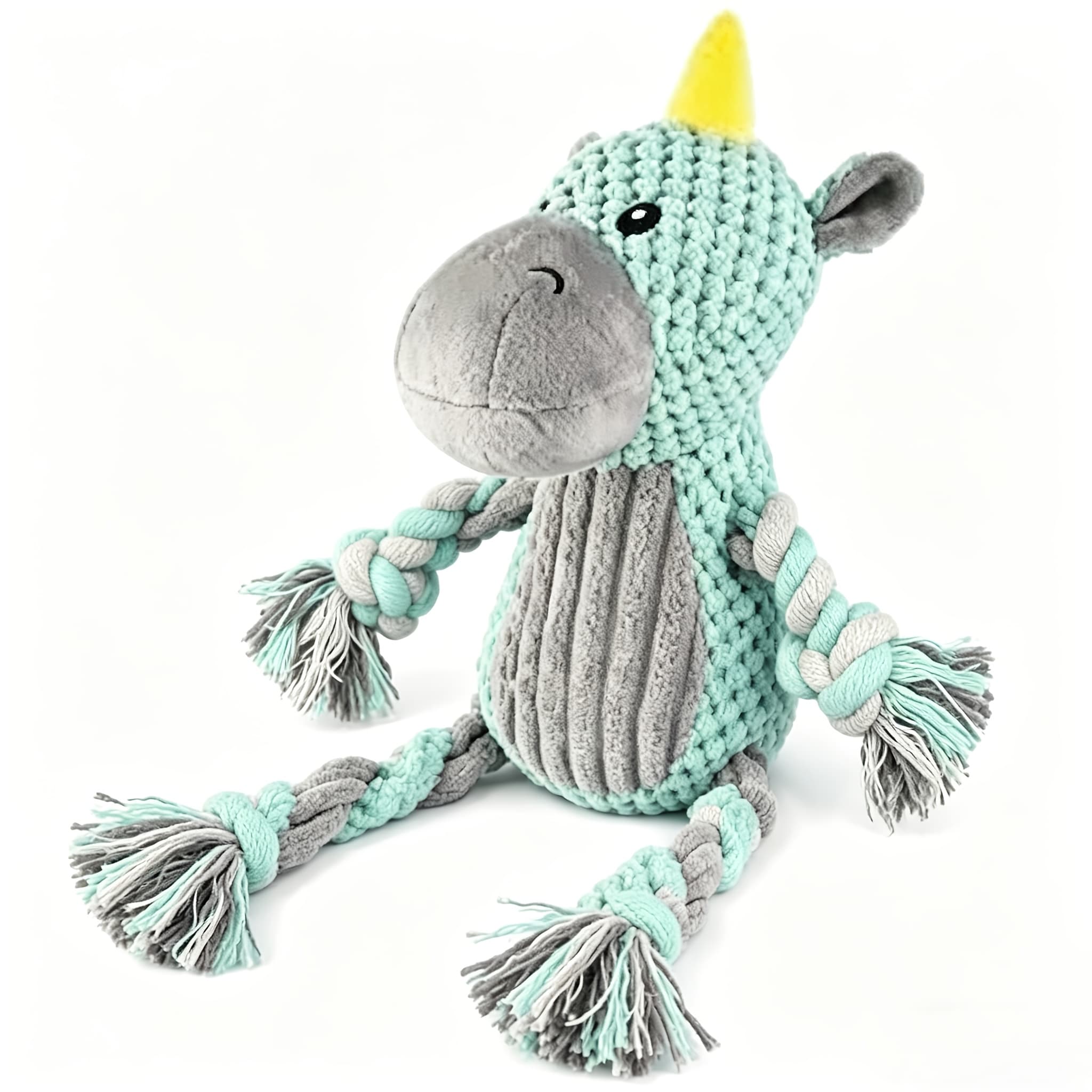 TEMU [squeaky Plush Dog Chew Toys] Cute Unicorn Plush Dog Toys, Durable Design Of Light Bule Color For Small And Medium Breeds - Perfect For Playtime With Dog Training, Without Battery