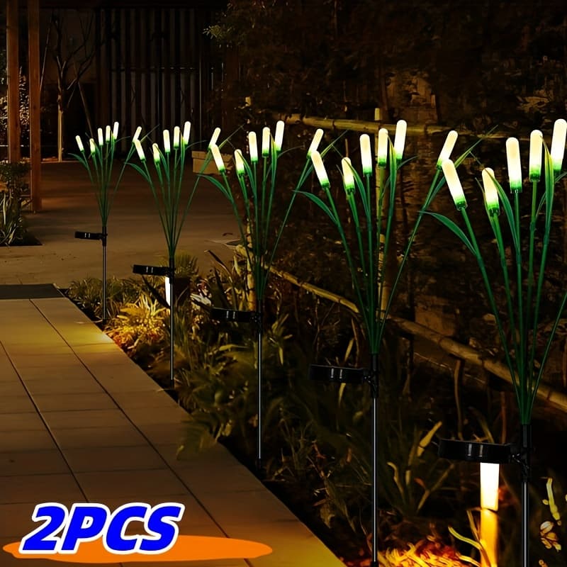 TEMU 1/2pcs Solar Garden Lights - Led Outdoor Fairy Lights, Colorful Swaying For Patio, Yard & Pathway Decoration, Solar-powered With , Garden Solar Lights Waterproof