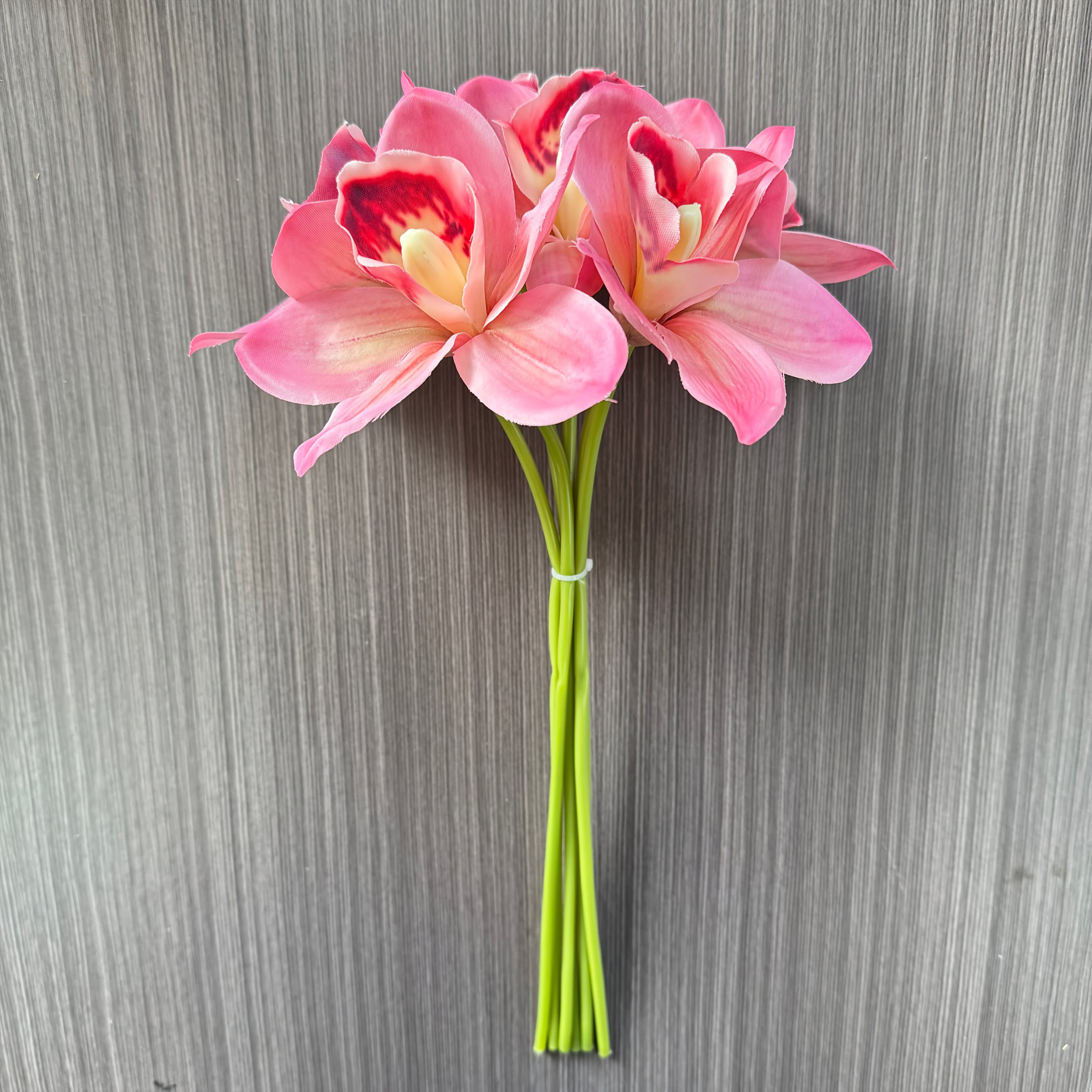 TEMU 6pcs Artificial Orchid Flowers Realistic Fake Plants - Elegant Orchids Suitable For Home, Hotel Decor, For Desktop/table Centerpieces, Holiday & Decoration