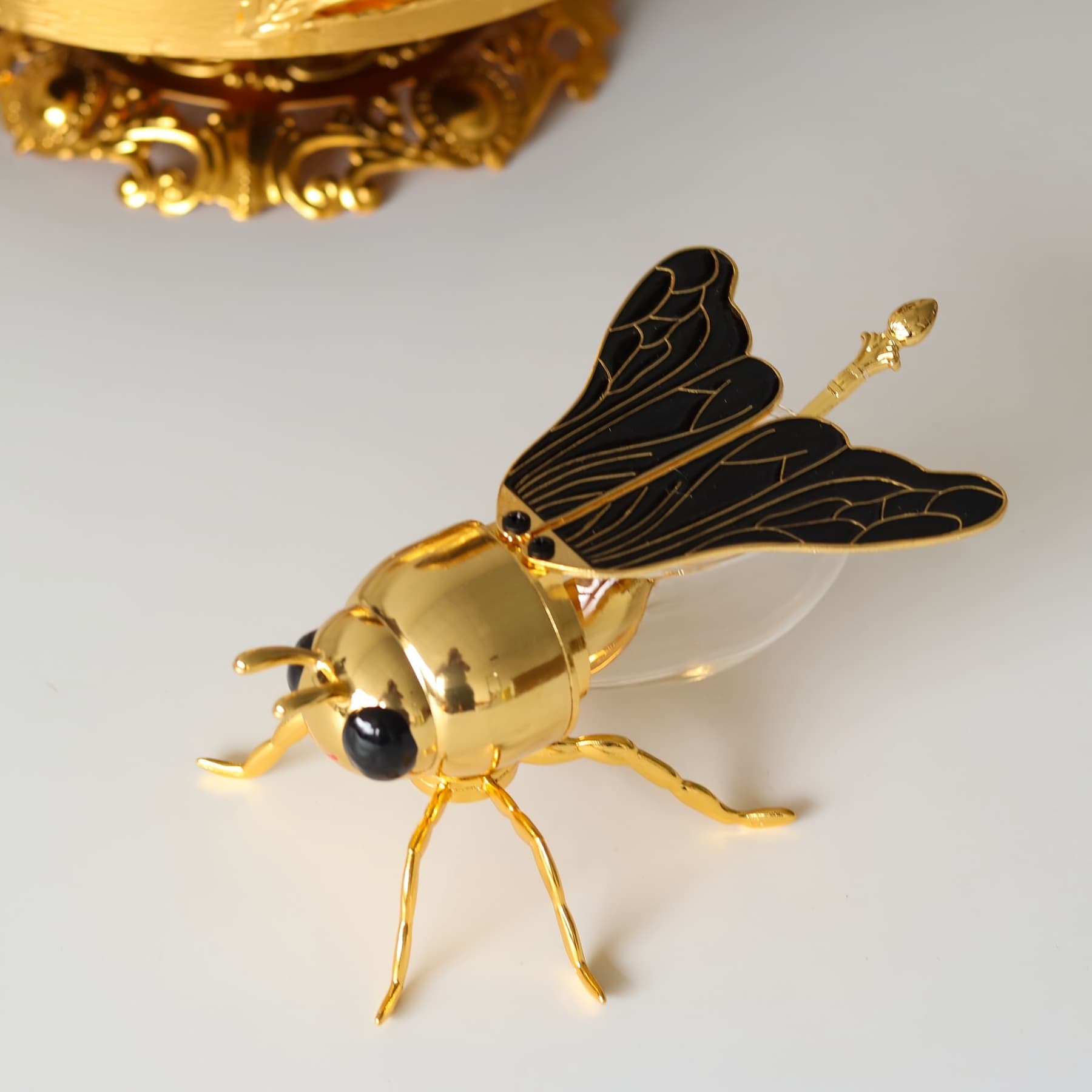 TEMU A Modern Black Bee-shaped Honey Jar With A Spoon, A Stylish Sugar Container For Home Dining Tables, A Creative Animal-shaped Storage Piece, And Cream Container