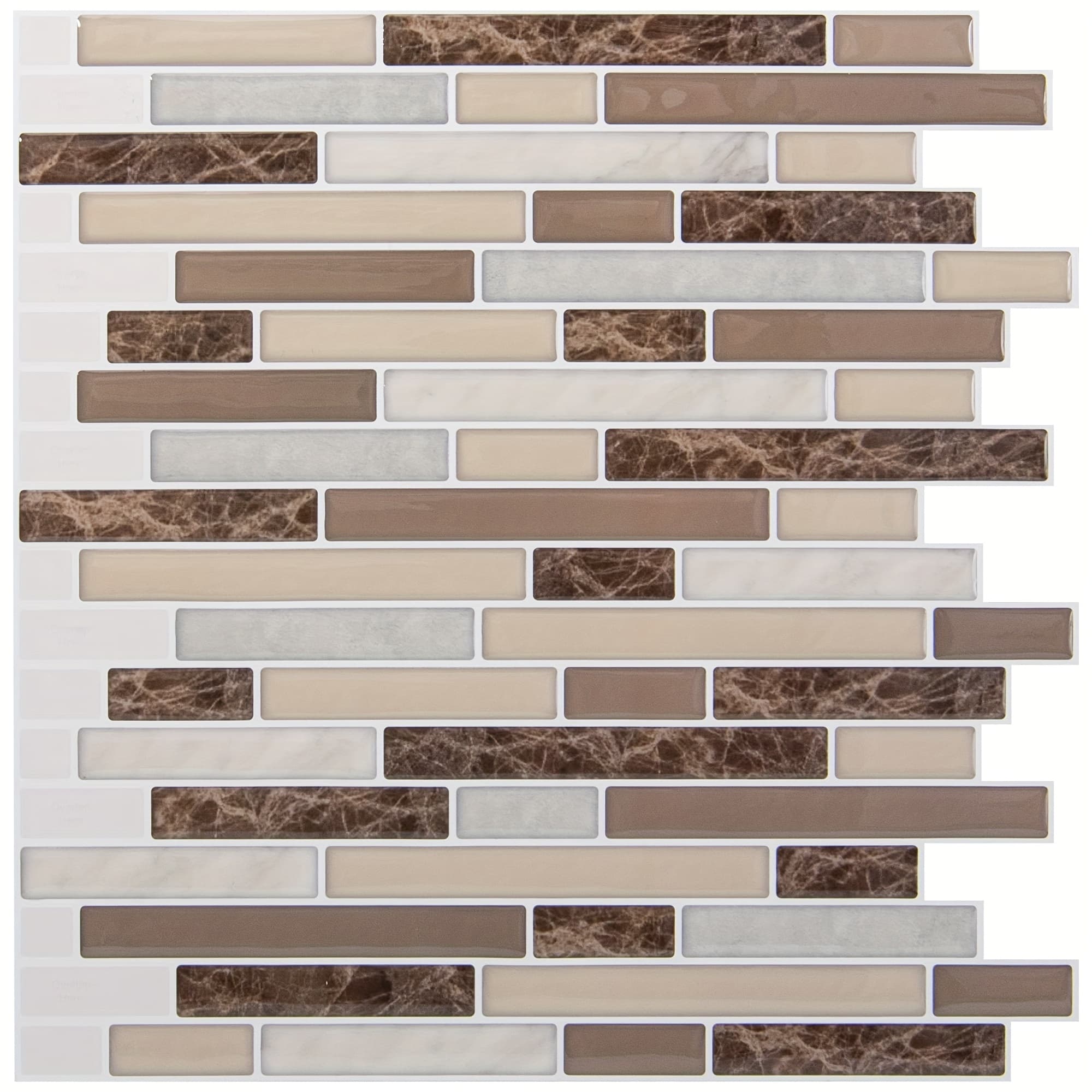 TEMU [self-adhesive Wall Sticker] 10-pack Self-adhesive 3d Brick Effect Wall Stickers Vinyl Backsplash Tiles For Wall Decor 12" X 12"
