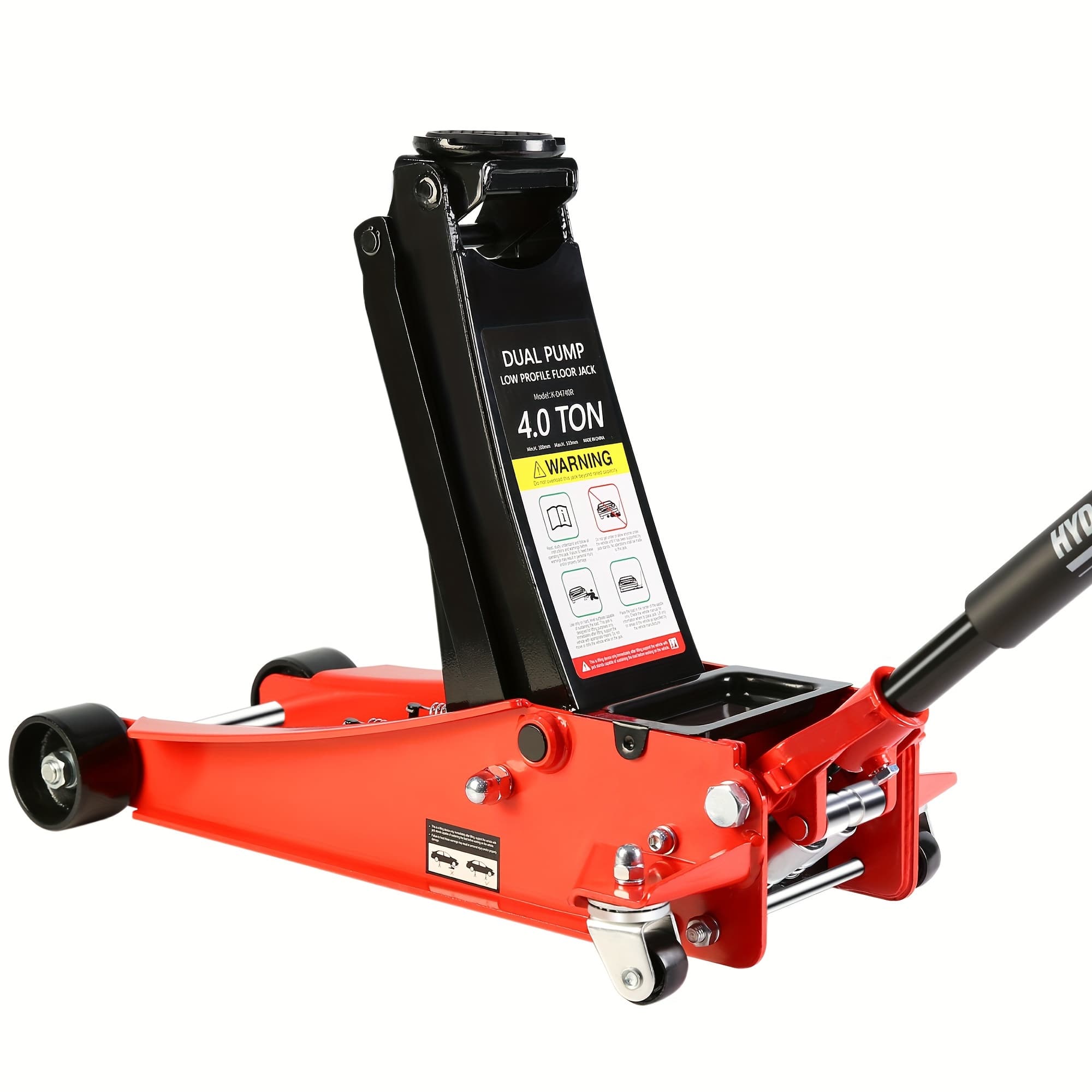 TEMU 4t Ton Jack Profile Dual Pump Hydraulic Horizontal Small Truck Car Suv Maintenance