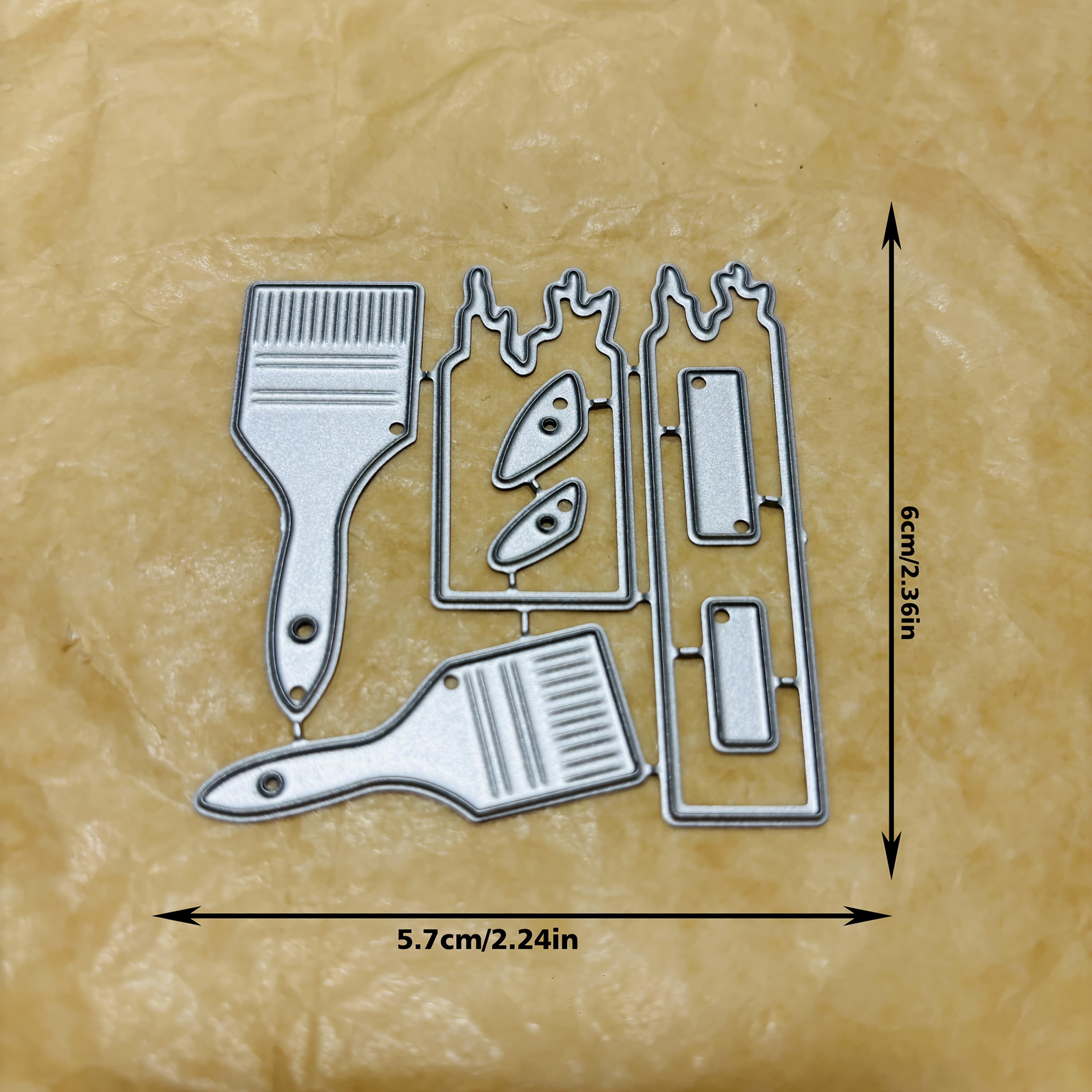 TEMU A Set Of Oil Brush Patterns For Scrapbooking And Card Making With Metal Cutting Dies, Ideal For Romantic Craft Projects!