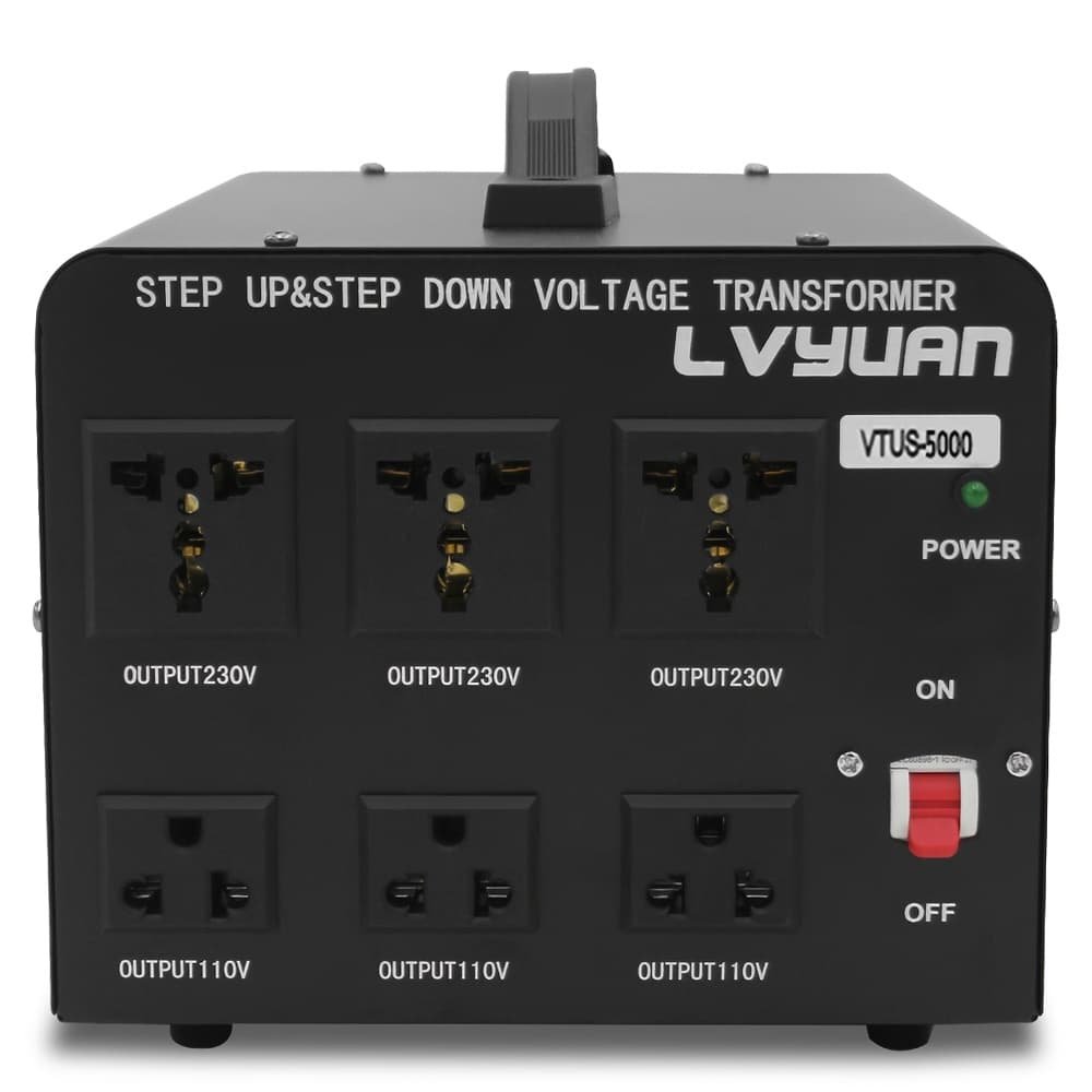 TEMU Voltage Converter Transformer 5000w Boost 110v-120v To 220v-240v Or 220v To 110v Ac Power Converter With Circuit Breaker Protection