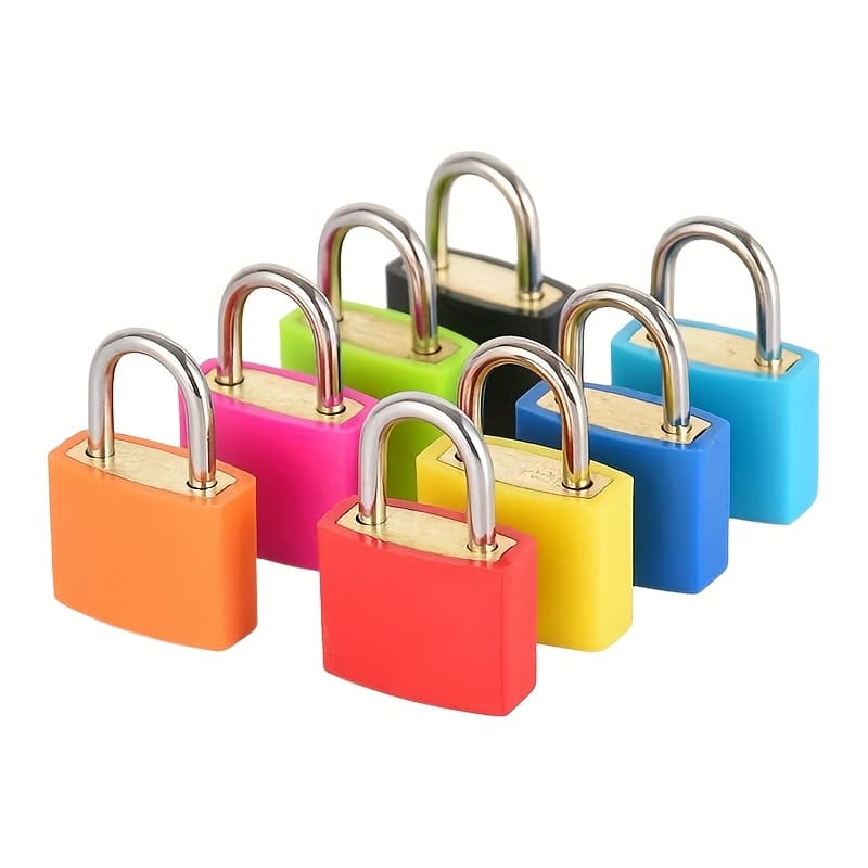 TEMU 3pcs/8pcs Random Luggage Lock Padlock Colored Small Lock Suitcase Cabinet Lock Student Dormitory Lock Portable Travel
