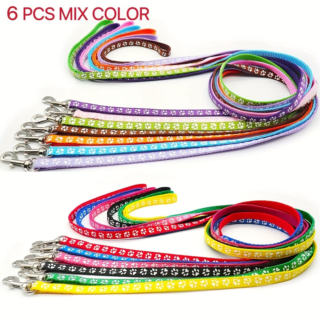 TEMU A Set Of 6 Set - Durable Acrylic Material, Hand Wash - Suitable For Small Dog Breeds, Outdoor Dog Walking Harness And Clothing Additions, Without Battery