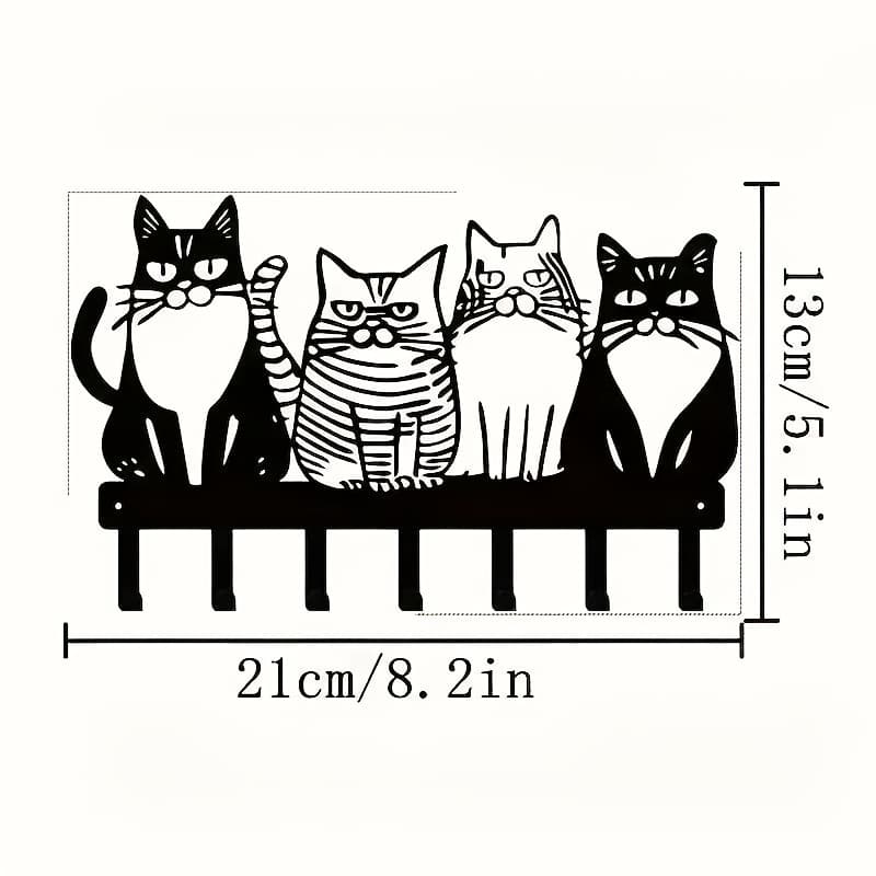 TEMU Easy And Space-saving Exquisite Design, Wall-mounted Key Hook, Kitchen Storage Hook, Bathroom Storage Hook, Theme Metal Key Chain Hook - High-quality Powder Coating Crafts Design