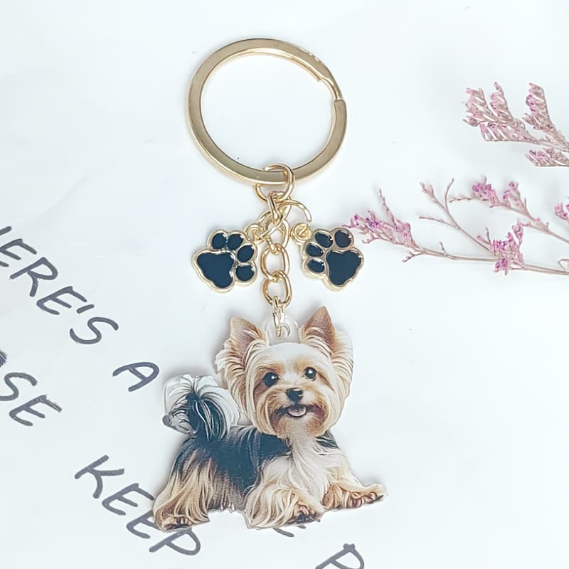 TEMU Long-haired Puppy Themed Keychain - Perfect For Keys, Backpacks, Car Accessories, Bag Charms & Decorations – Ideal Gift For Dog Lovers