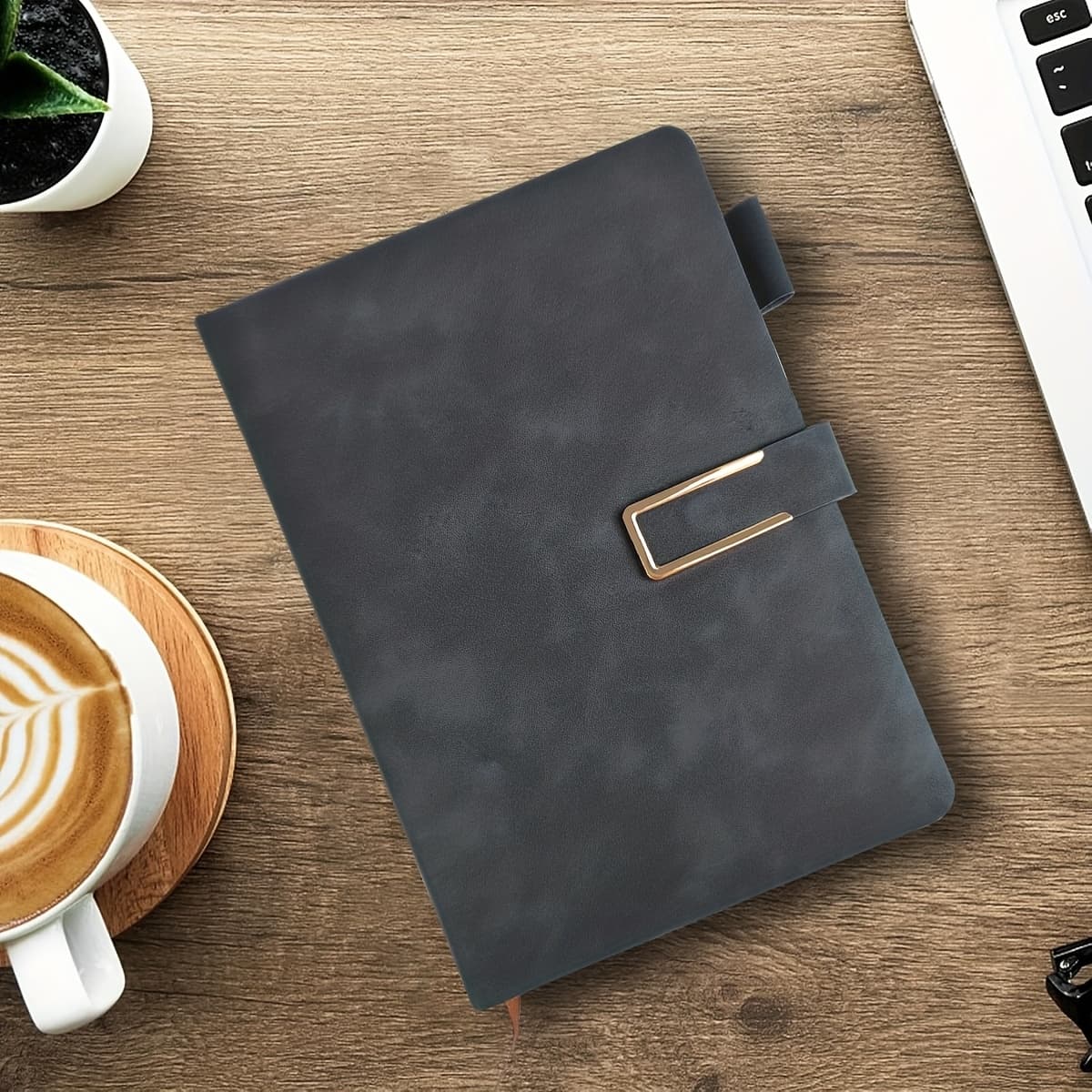 TEMU Classic A5 Leather Notebook With Soft Cover And Bookmark - Ideal For Professional And Academic Life thumbnail 2