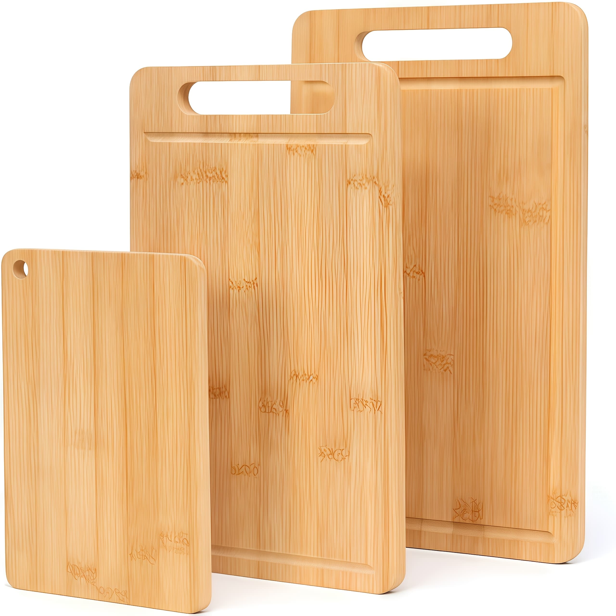 TEMU 3/1pc Extra Large Kitchen Bamboo Cutting Board Set, Heavy-duty Cutting Board With Juice , Bamboo Cutting Board Set, Suitable For Meat, Vegetables And Fruits. Essential Kitchen Tool.