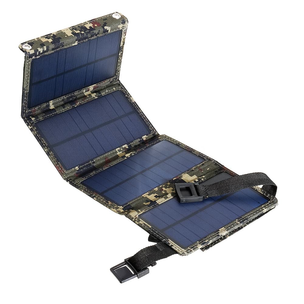 TEMU [solar Panel] 80w Portable Folding Solar Panel | Ideal For Outdoor Trips, Hiking And Camping With Usb Port - Charges Cell Phones, Tablets, Fans And Flashlights