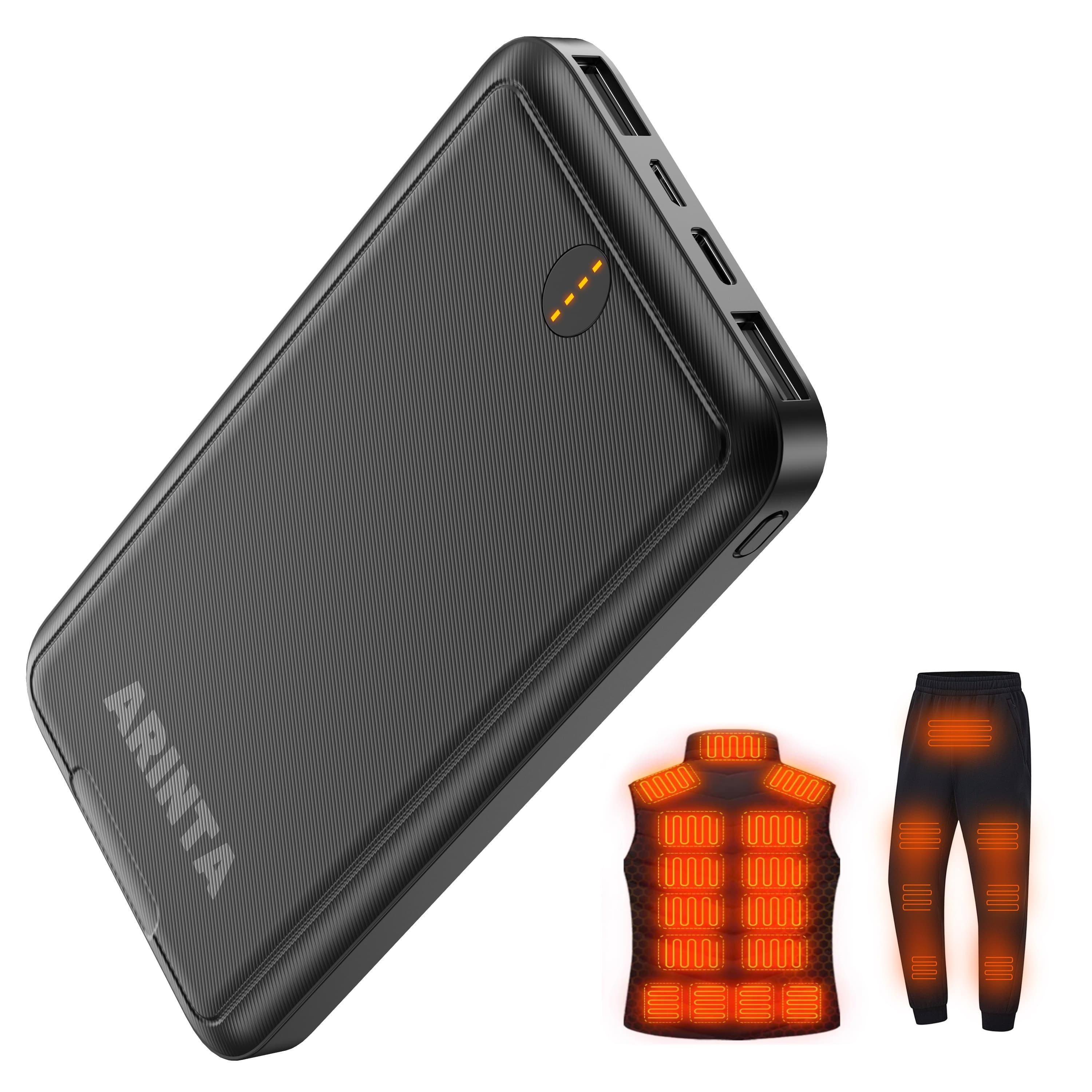 TEMU Power Bank Portable Charger 10000mah 5v/2a Battery Pack Usb-c For Heated Vest Heated Vest, Jacket, Compatible With Smartphones, Tablets, Smartwatches