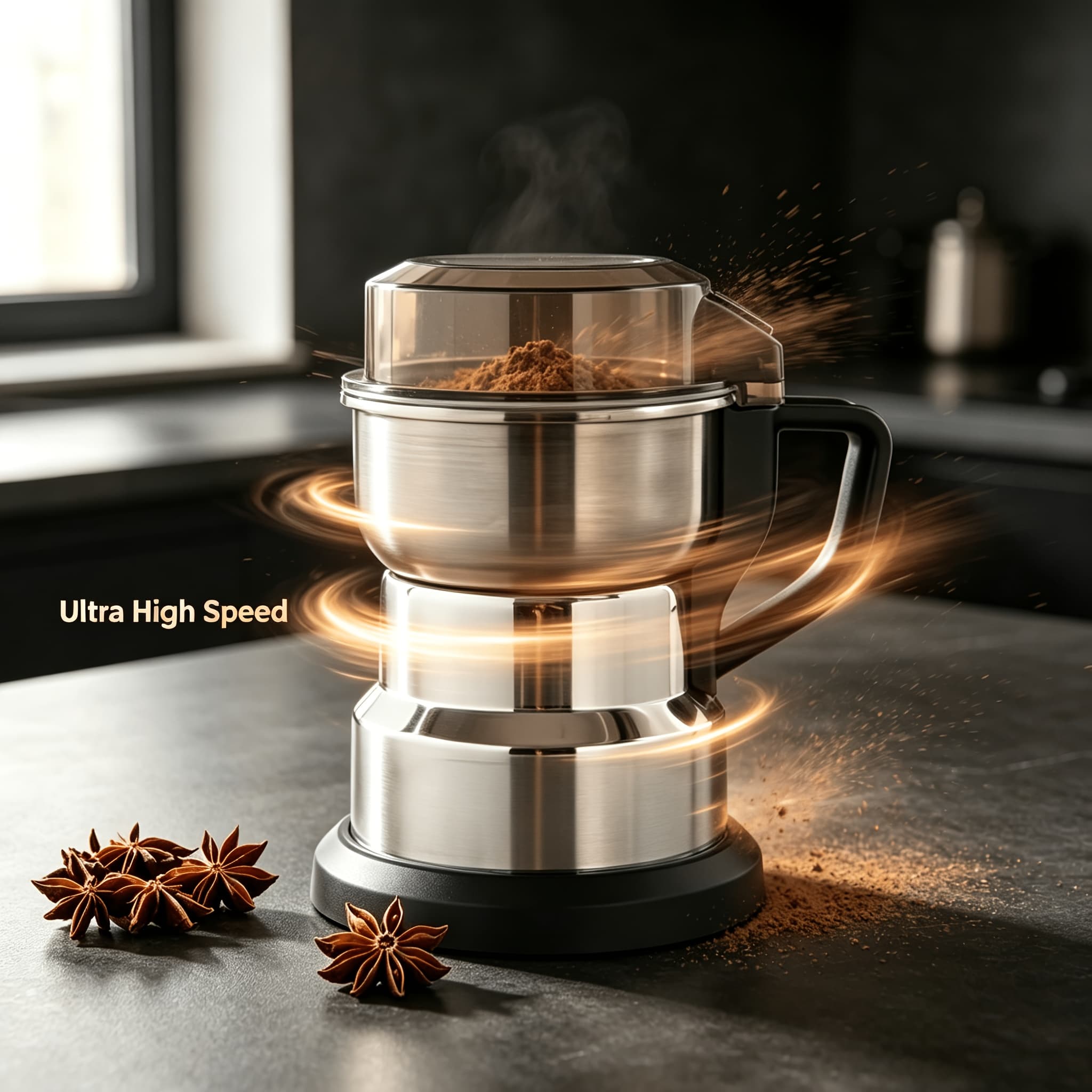 TEMU 500g Capacity Electric Coffee Grinder, 310w Spice Grinding Tool, Suitable For Beans, Spices, And Seed Grains