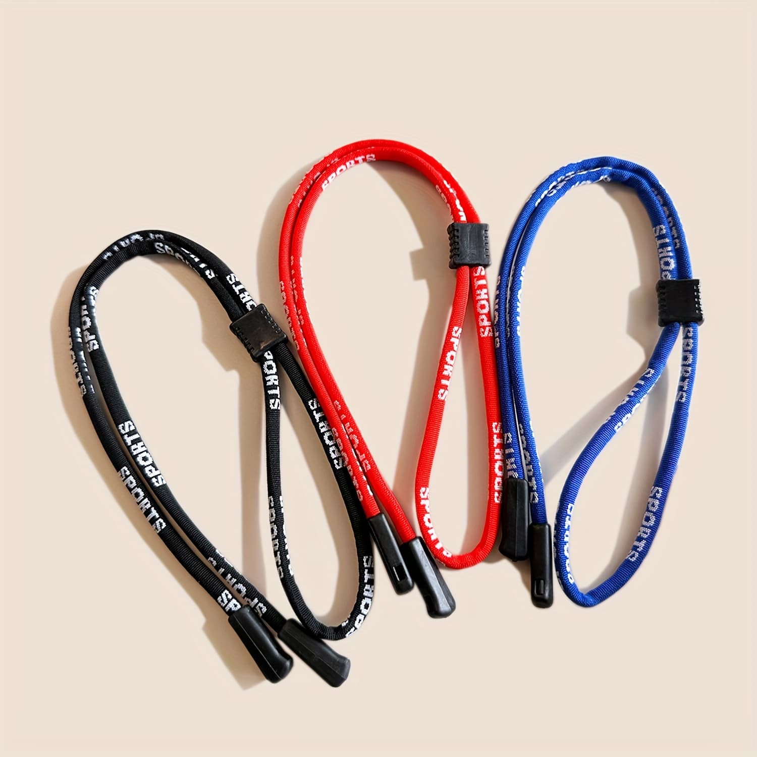 TEMU 3-color Set Outdoor Sports Anti-loss Anti-slip Glasses Fixer Glasses Strap Adjustable Glasses Cord