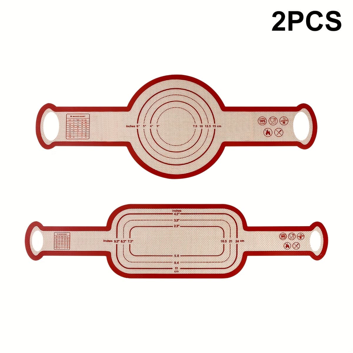 TEMU 2/4pcs Premium Silicone Bread Sling Dutch Oven Liner With Long Handles Reusable Nonstick Baking Mat For Dough Proofing Transfer Kitchen Sour Cookie Loaf Pan Lifter
