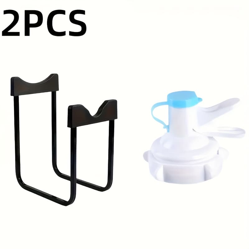 TEMU 2-pc Detachable Drinking Bucket Holder, Water Pressure Water Dispenser Faucet, Wall Mounted Hook Storage Rack, Coffee Cup Storage, Suitable For Home, Outdoor Camping Picnic, Office, Travel