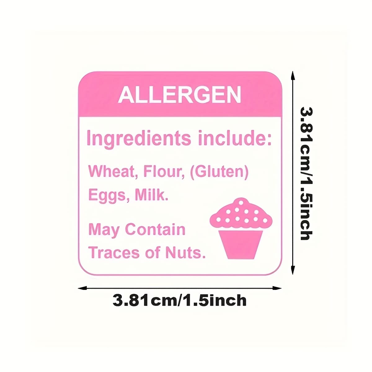 TEMU 120pcs Allergy Warning Stickers Suitable For Packaging - Gluten, Egg, Milk, Nut Alerts | Adhesive Food Labels For Food Allergens, For Packagers, Manufacturers, Retailers